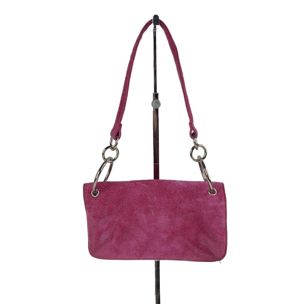 Wilsons Leather Maxima pink suede leather mini bag